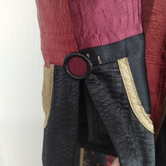 Jeanne Marc Vintage Printed Patchwork Duster Jacket Kimono - Picture 8 of 9